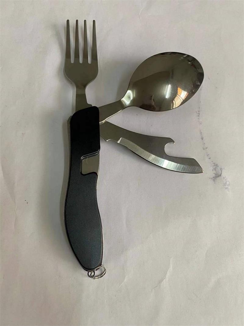 不鏽鋼摺疊餐具,多功能多合一餐具,瑞士刀開瓶器餐具,環保餐具 