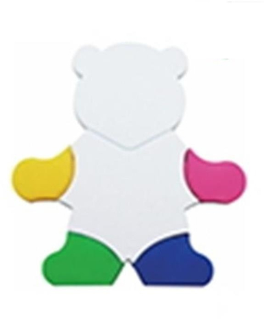 小熊4色螢光筆+鍵盤刷